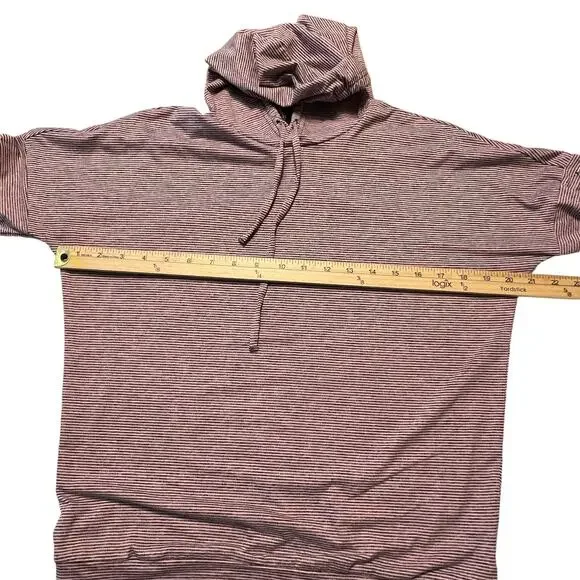 Skechers Hoodie Pullover XS Womens Pink Gray Stripe Stretch Long Sleeve - Picture 5 of 7